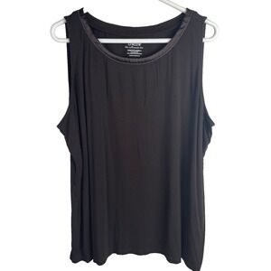 Chico's‎ Ultimate Tee Tank Top Sz 4 XXL Brown Stretch Sleeveless Closet Staple